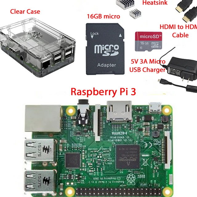 A2-EU standard power adapter Complete Starter Kit Clear Case 16GB with Noobs Heatsink Edition for Raspberry Pi 3
A2-EU standard power adapter Complete Starter Kit Clear Case 16GB with Noobs Heatsink Edition for Raspberry Pi 3