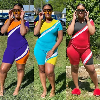 Fashion casual contrast color stitching two-piece set
Fashion casual contrast color stitching two-piece set