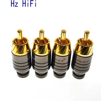 2PCS High quality DIY Gold plated HIFI RCA Plug Hi end Self locking Audio Video Connector For Audio Cable
2PCS High quality DIY Gold plated HIFI RCA Plug Hi end Self locking Audio Video Connector For Audio Cable