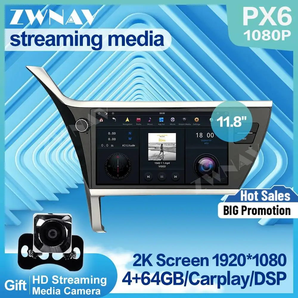 PX6 MAX-PAD 1920*1080 Android 9,0 автомобильный мультимедийный плеер потокового мультимедиа для Toyota Corolla 2017 2018 HIFI Радио Стерео головное устройство
PX6 MAX-PAD 1920*1080 Android 9,0 автомобильный мультимедийный плеер потокового мультимедиа для Toyota Corolla 2017 2018 HIFI Радио Стерео головное устройство