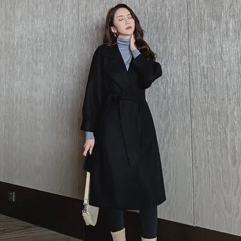 Winter Woman Coats 2020 Autumn and Winter New Ladies Plus Size Woolen Coat Pink Belt Long Paragraph Woolen Coat Female
Winter Woman Coats 2020 Autumn and Winter New Ladies Plus Size Woolen Coat Pink Belt Long Paragraph Woolen Coat Female
