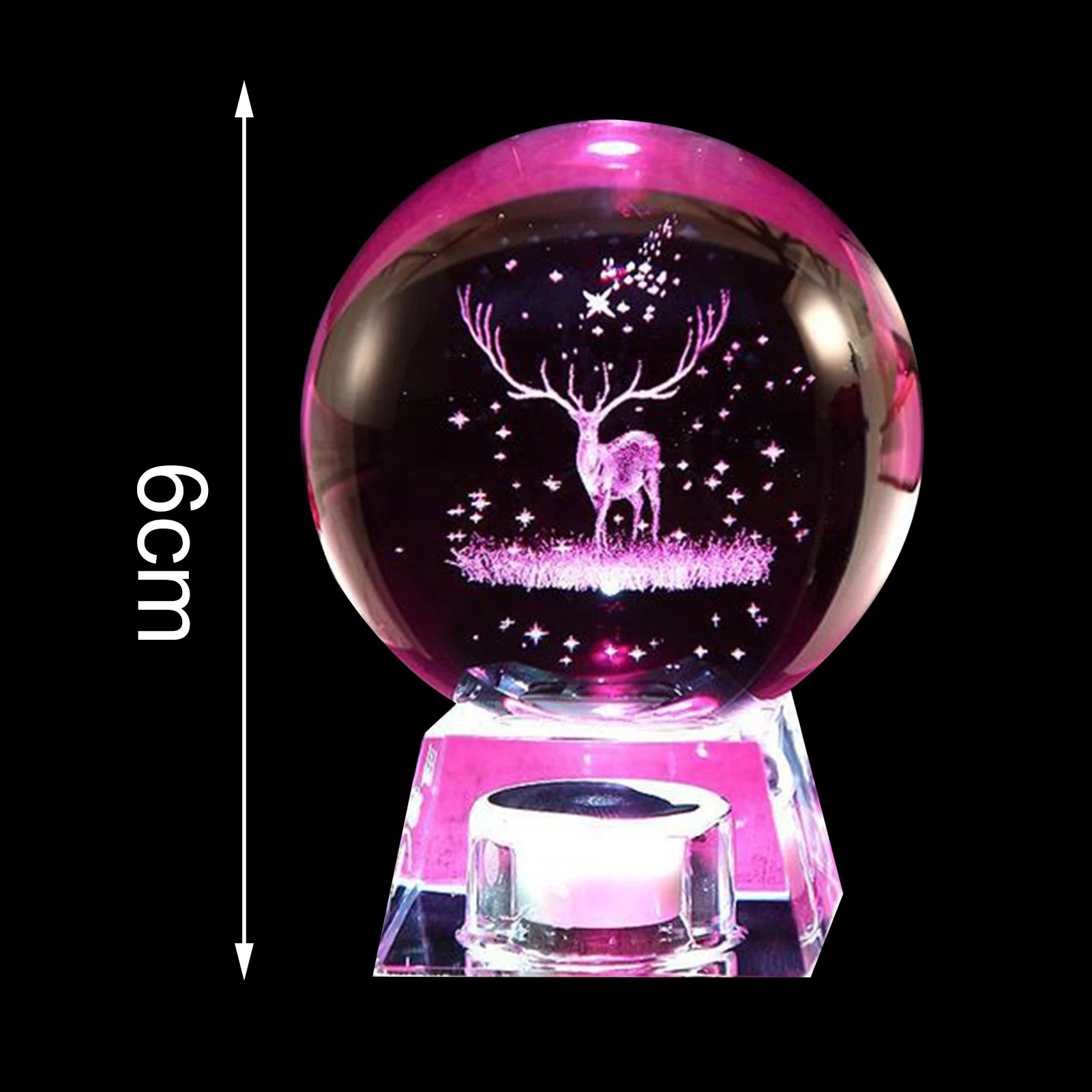 Generic Crystal Snow Globe Elk Solar System MilkyWay Crystal Ball Snow