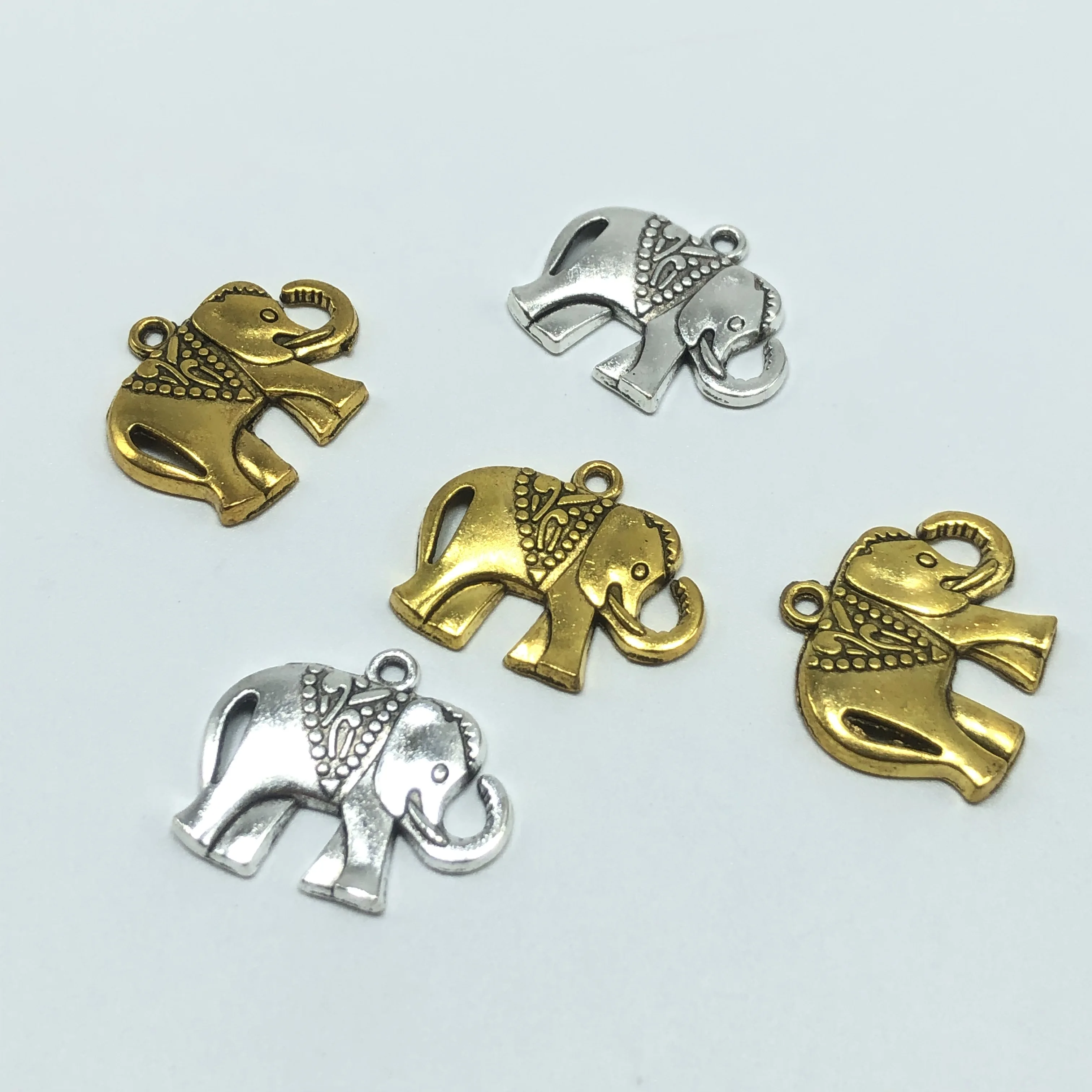 10pcs antique silver/gold elephant pendants DIY handmade bracelet necklace earrings jewelry making accessories 
10pcs antique silver/gold elephant pendants DIY handmade bracelet necklace earrings jewelry making accessories