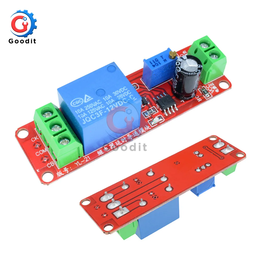 10PCS/Lot 12V 10A Timer Delay Relay Shield Board NE555 Trigger Switch Control Adjustable 0-10s Delay Relay Module for Car Auto
10PCS/Lot 12V 10A Timer Delay Relay Shield Board NE555 Trigger Switch Control Adjustable 0-10s Delay Relay Module for Car Auto