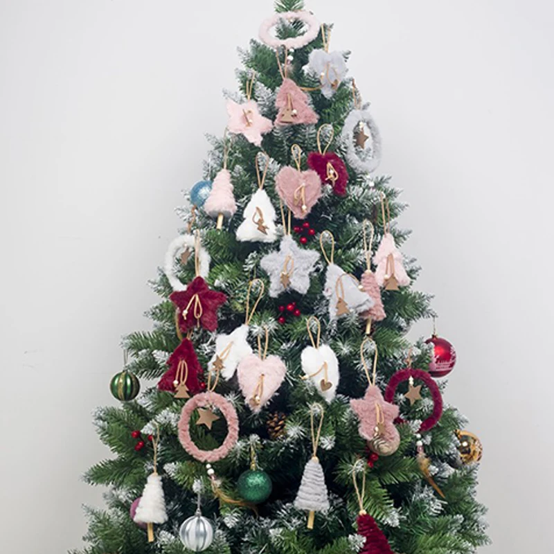 Christmas Plush Decorative Pendant Christmas Tree Hanging Pendant Pink White Heart Star Feather Ornament Decoration For Home
Christmas Plush Decorative Pendant Christmas Tree Hanging Pendant Pink White Heart Star Feather Ornament Decoration For Home