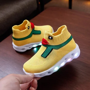 Children Girl Boy Sneakers Casual Breathable LED Flashing Sole Lace-Up Flying Woven Duck Noodle Sports Shoes
Children Girl Boy Sneakers Casual Breathable LED Flashing Sole Lace-Up Flying Woven Duck Noodle Sports Shoes