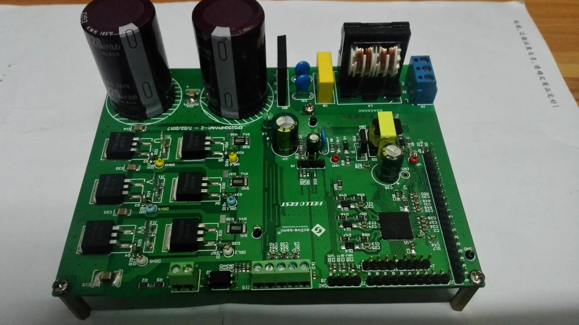 High Voltage Brushless Motor BLDC Evaluation Board Single Chip Brushless FOC Scheme PAC5250 Full Function Edition
High Voltage Brushless Motor BLDC Evaluation Board Single Chip Brushless FOC Scheme PAC5250 Full Function Edition