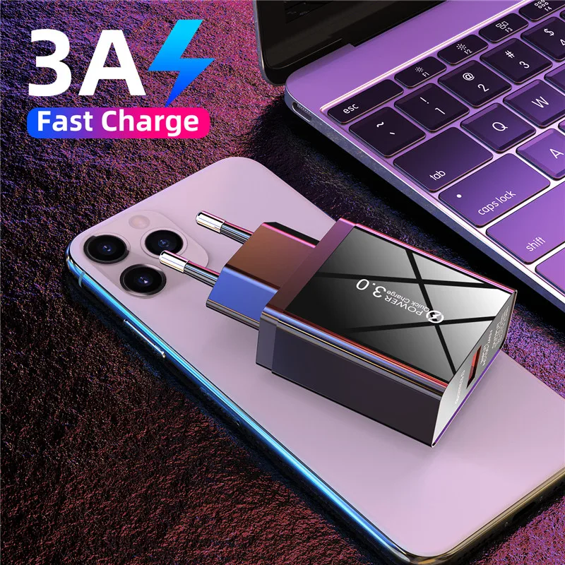 GTWIN Quick Charge 3.0 18W QC 3.0 Fast Charger USB Portable Charging Mobile Phone Charger For iPhone 11 Samsung Xiaomi Huawei
GTWIN Quick Charge 3.0 18W QC 3.0 Fast Charger USB Portable Charging Mobile Phone Charger For iPhone 11 Samsung Xiaomi Huawei