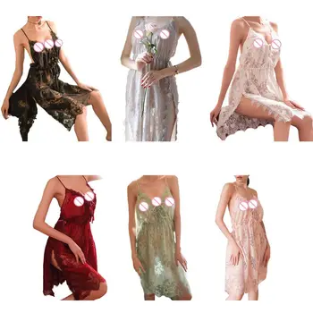 Women Sexy Floral Lace Sheer Lingerie Dress Criss Cross Backless Split Nightwear
Women Sexy Floral Lace Sheer Lingerie Dress Criss Cross Backless Split Nightwear