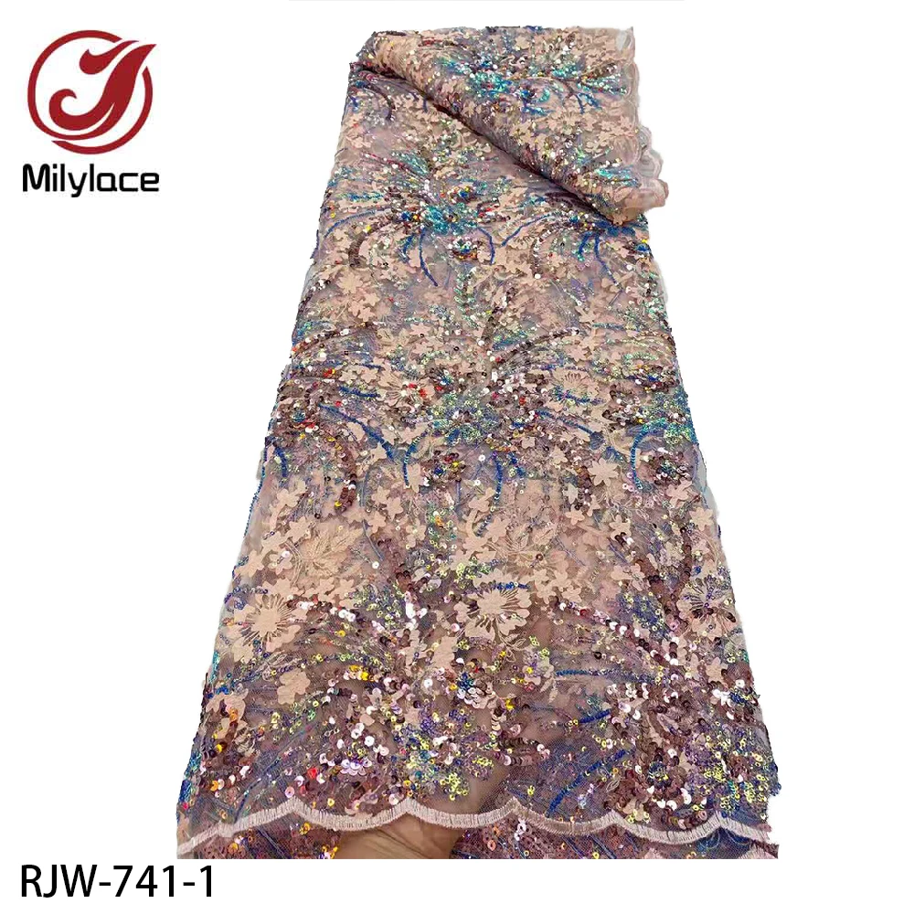 2021 High Quality African Lace Fabric Sequins Embroidery French Tulle Nigerian Lace Fabric for Wedding Party Dress RJW-741
2021 High Quality African Lace Fabric Sequins Embroidery French Tulle Nigerian Lace Fabric for Wedding Party Dress RJW-741