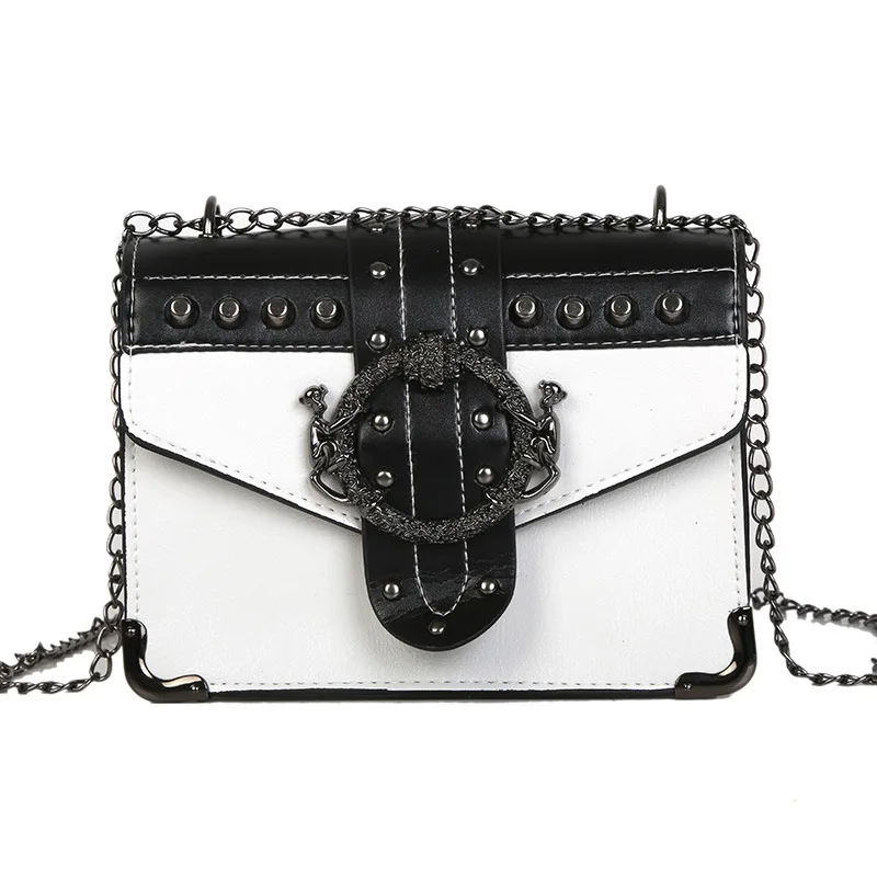 2019 new PU chain small bag female version of fashion retro rivet oblique cross small bag Women's Designer Handbag High Quality
2019 new PU chain small bag female version of fashion retro rivet oblique cross small bag Women's Designer Handbag High Quality