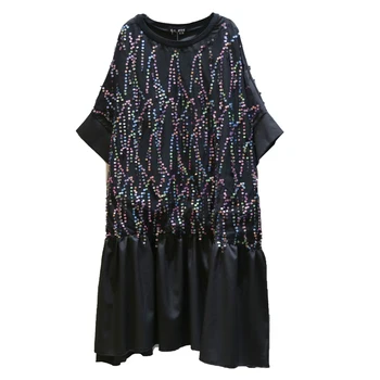 Colorful Sequined Tassel Patchwork Dress Fashion New 2020 Spring Patchwork Vestidos Women Casual Style Party Dress SA208S30
Colorful Sequined Tassel Patchwork Dress Fashion New 2020 Spring Patchwork Vestidos Women Casual Style Party Dress SA208S30