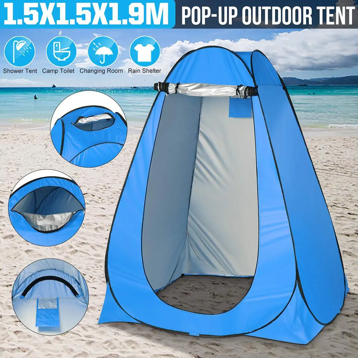1.5x1.5x1.9M Automatic Open Bathing Changing Cloth Tent UV Protection Waterproof Ventilation Single Outdoor Camping Tent
1.5x1.5x1.9M Automatic Open Bathing Changing Cloth Tent UV Protection Waterproof Ventilation Single Outdoor Camping Tent