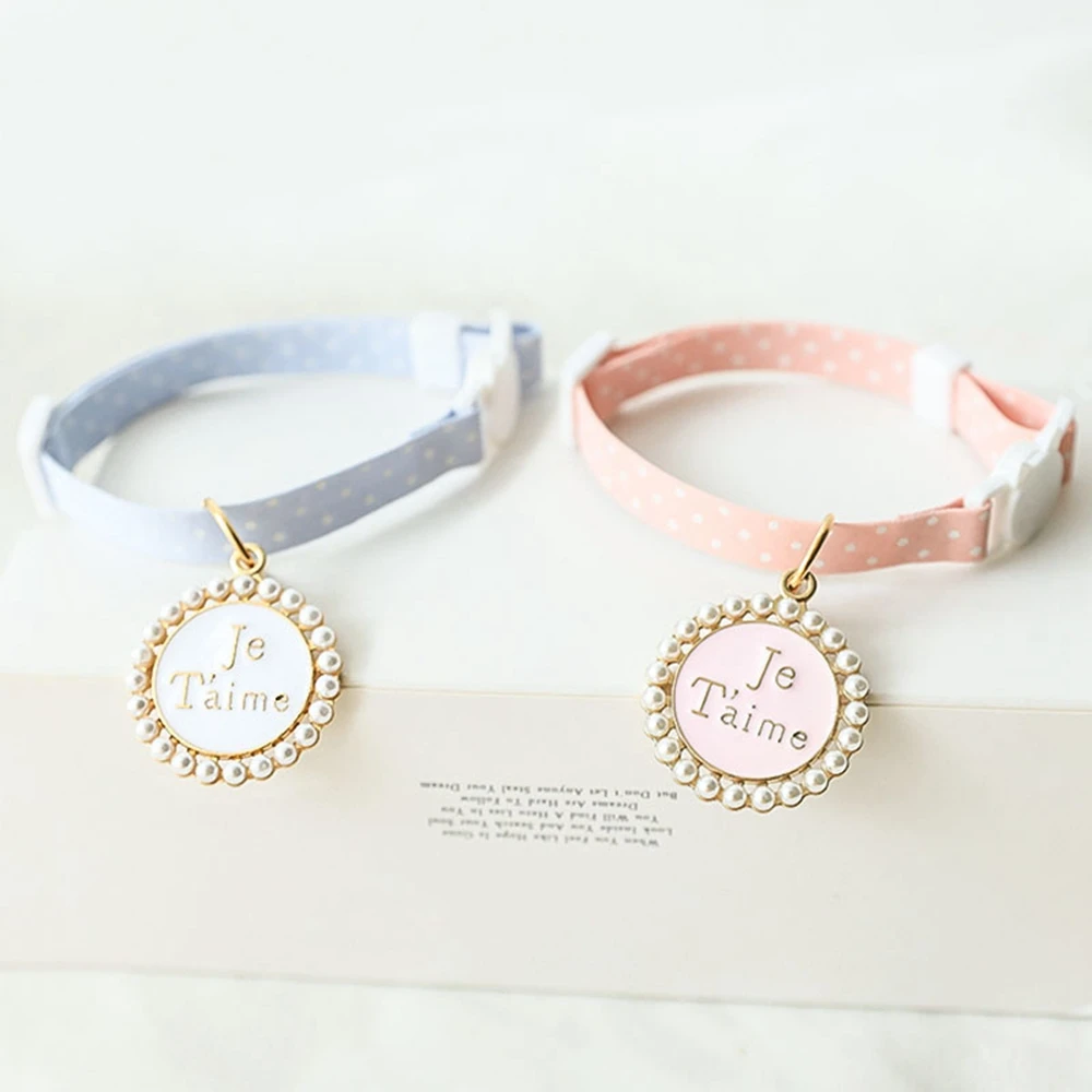 New Arrival Breakaway Cat Collar with Pearl Pendant Elegant Safety Adjustable Kitten Collars For Pets and Small Dogs
New Arrival Breakaway Cat Collar with Pearl Pendant Elegant Safety Adjustable Kitten Collars For Pets and Small Dogs