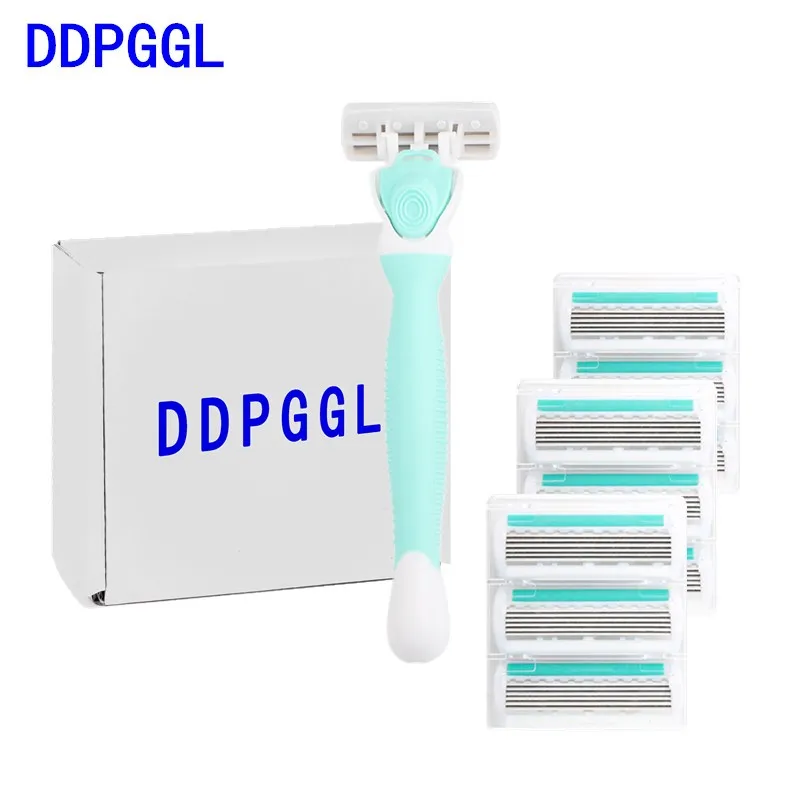 DDPGGL Women 6 Layer Razor Blade Ladies System Razor 1 Handle With 3/6/9 Cartridges Super Stainless Steel Blade Shaver Razor
DDPGGL Women 6 Layer Razor Blade Ladies System Razor 1 Handle With 3/6/9 Cartridges Super Stainless Steel Blade Shaver Razor