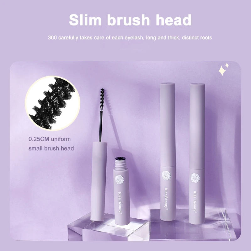 

BEAUTY Slim Curly Ultra-fine Mascara Waterproof Sweatproof Non-smudge Long-lasting Natural Thick Fine Brush Mascara TALM2