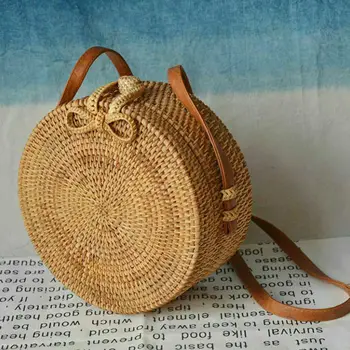 Fashion Women 2020 Summer Rattan Woven Bag Boho Beach Crossbody Shoulder Bag Circle Messenger Bag Handbags
Fashion Women 2020 Summer Rattan Woven Bag Boho Beach Crossbody Shoulder Bag Circle Messenger Bag Handbags