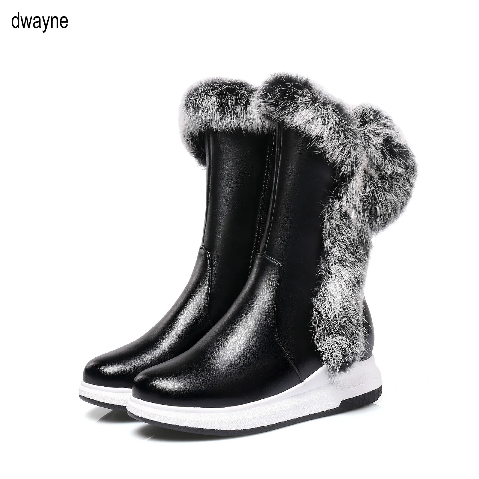 Women Boots Black Fur Boots Leather Wedges Mid Calf Boots Winter Female Shoes Plus Size Botas Mujer fgb78
Women Boots Black Fur Boots Leather Wedges Mid Calf Boots Winter Female Shoes Plus Size Botas Mujer fgb78