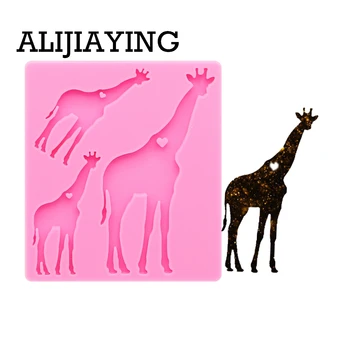 DY0106 DIY Shiny Giraffe mother/baby Key ring decoration molds keychain silicone giraffe family epoxy resin molds not sticky 
DY0106 DIY Shiny Giraffe mother/baby Key ring decoration molds keychain silicone giraffe family epoxy resin molds not sticky