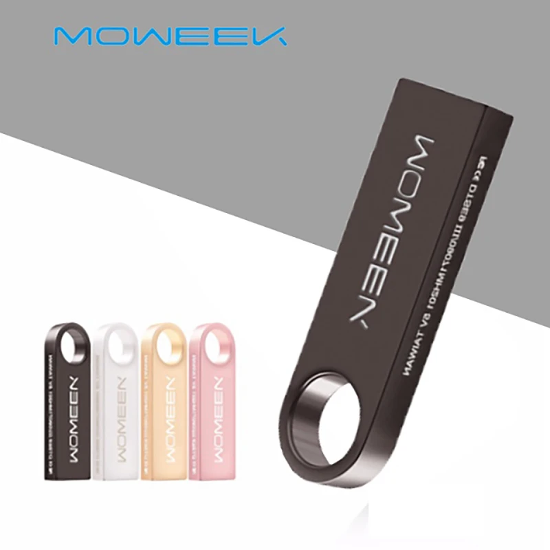 Moweek мини ключ 2 0 USB флеш накопитель высокоскоростной металлический реальная