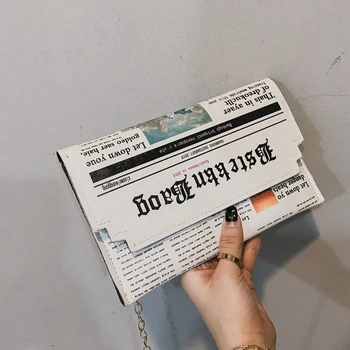 Realperky PU White Newspaper Shape Lady With Photo Individuality Purse
Realperky PU White Newspaper Shape Lady With Photo Individuality Purse