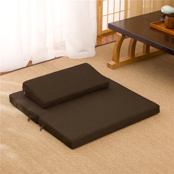Cotton Cushions Zafu Zabuton Set Mats Yoga Meditation Black/Hunter Seats 
