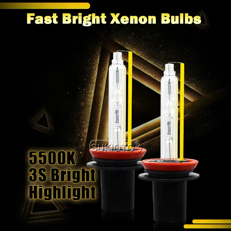 SUKIOTO Super Fast Bright 55W H7 Xenon HID Kit H1 H11 9005 HB3 9006 D2H 9012 5500K Ignition Block Slim Ballast Auto Headlight (1)