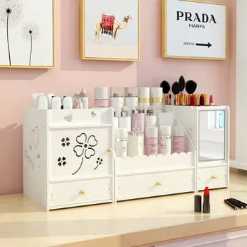 Cosmetics storage box desktop drawer storage box lipstick storage rack dressing table makeup box with mirror WF1081025
Cosmetics storage box desktop drawer storage box lipstick storage rack dressing table makeup box with mirror WF1081025