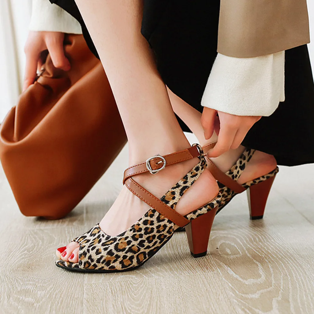shoes woman Women Women's Open-Toe Ankle Buckle Strap Sandals Fish Mouth Leopard Shoes High Heeles shoes woman sandals 20
shoes woman Women Women's Open-Toe Ankle Buckle Strap Sandals Fish Mouth Leopard Shoes High Heeles shoes woman sandals 20