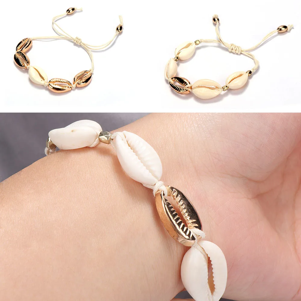 Bohemian Beach Shells Bracelets Bangles Girls Withe Rope Chain Adjustable Seashell Bracelets for Women
Bohemian Beach Shells Bracelets Bangles Girls Withe Rope Chain Adjustable Seashell Bracelets for Women