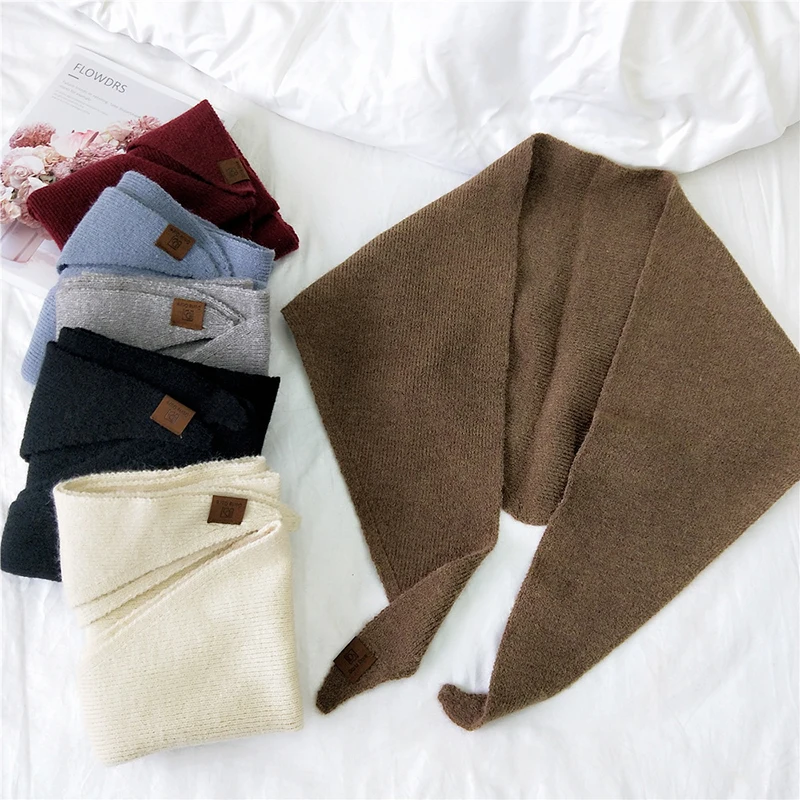 Knitted Scarf Imitation Cashmere Solid Color Shrugs Double-Sided Scarves Neck Collar Scarf Triangle Scarf Female Neckerchief
Knitted Scarf Imitation Cashmere Solid Color Shrugs Double-Sided Scarves Neck Collar Scarf Triangle Scarf Female Neckerchief