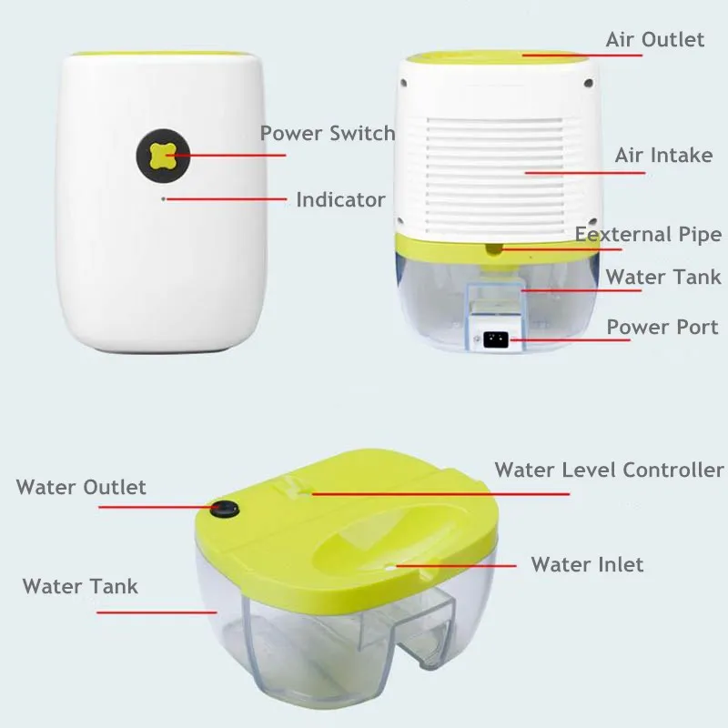 Мини осушитель для дома 800 мл 22 Вт 220 240 в перем. Тока|Осушители воздуха| |