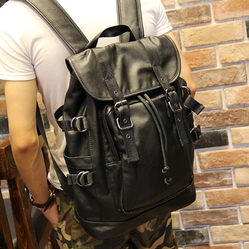 Men's Bag Korean Version of the Campus Student School Bag Leisure Cool New Fashion Leather Backpack
Men's Bag Korean Version of the Campus Student School Bag Leisure Cool New Fashion Leather Backpack