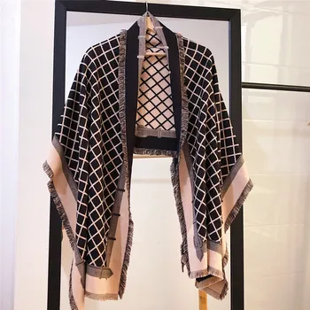 The New Autumn and Winter Cashmere Scarf Four-Sided Napped Lattice Double-Sided Long Shawl Thickened Fashion Scarf 
The New Autumn and Winter Cashmere Scarf Four-Sided Napped Lattice Double-Sided Long Shawl Thickened Fashion Scarf