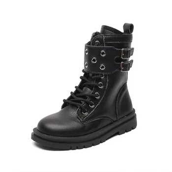 Fashion Children Boots Leather School Shoes High Top Rivets New Winter Riding Boots for Kids Girls Boys Boots Side Zipper D08191
Fashion Children Boots Leather School Shoes High Top Rivets New Winter Riding Boots for Kids Girls Boys Boots Side Zipper D08191