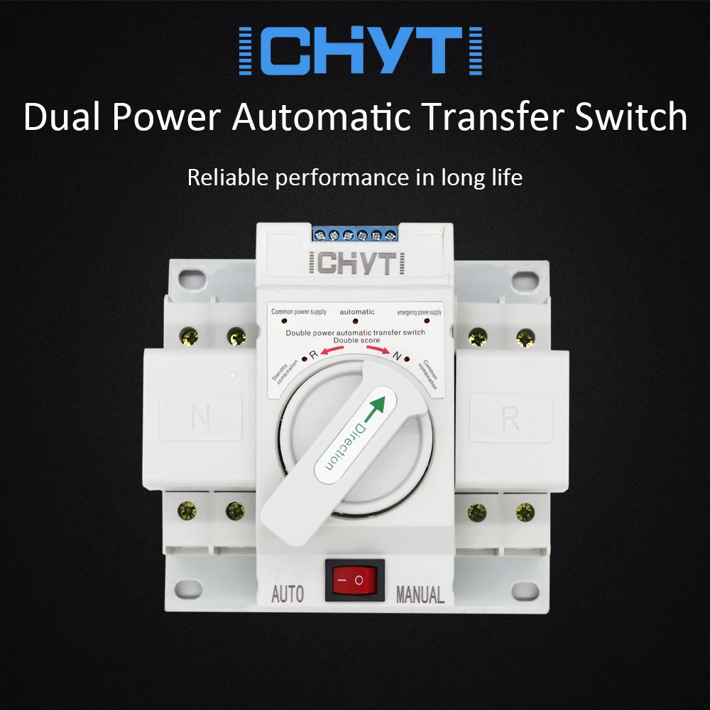 2P 63A 220V MCB Type Dual Power Automatic Transfer Switch CB Class ATS Change Over Switch ICHYTI
2P 63A 220V MCB Type Dual Power Automatic Transfer Switch CB Class ATS Change Over Switch ICHYTI