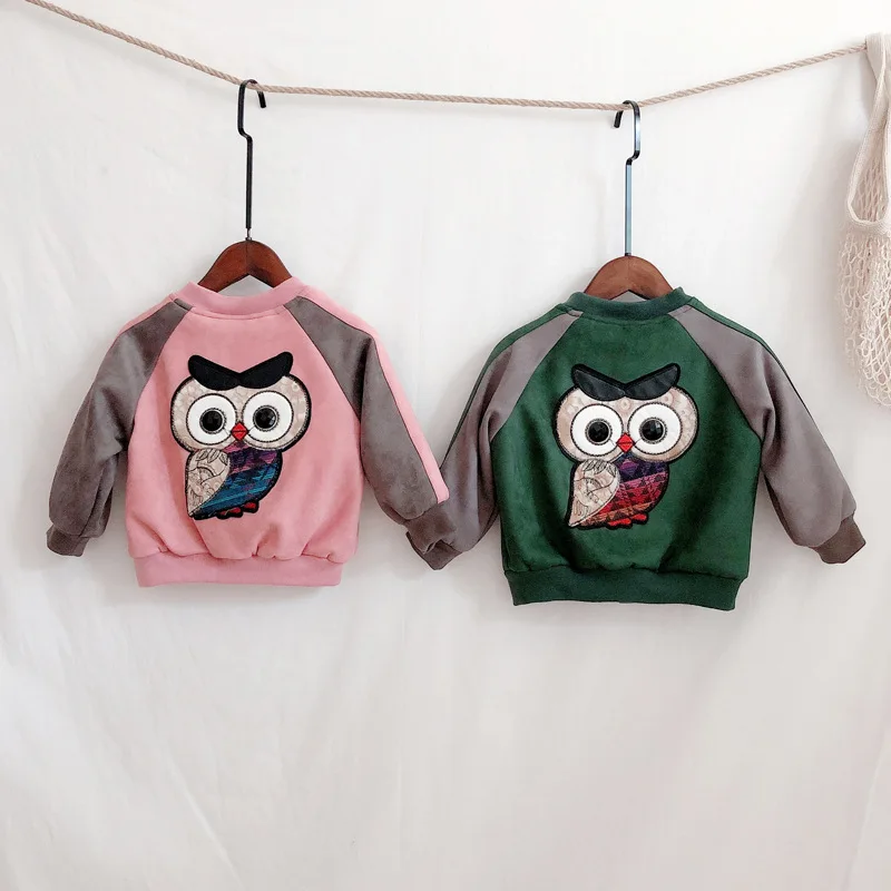 2019 autumn winter children coat owl pattern jacket boy girl single-breasted plus velvet baseball uniform fashion Kids jacket
2019 autumn winter children coat owl pattern jacket boy girl single-breasted plus velvet baseball uniform fashion Kids jacket