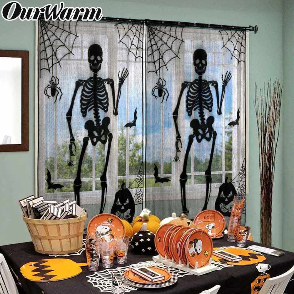 OurWarm Halloween Lace Window Curtain Home Decoration Black Lace Web Door Curtain Panel 101x213 Event Party Supplies
OurWarm Halloween Lace Window Curtain Home Decoration Black Lace Web Door Curtain Panel 101x213 Event Party Supplies