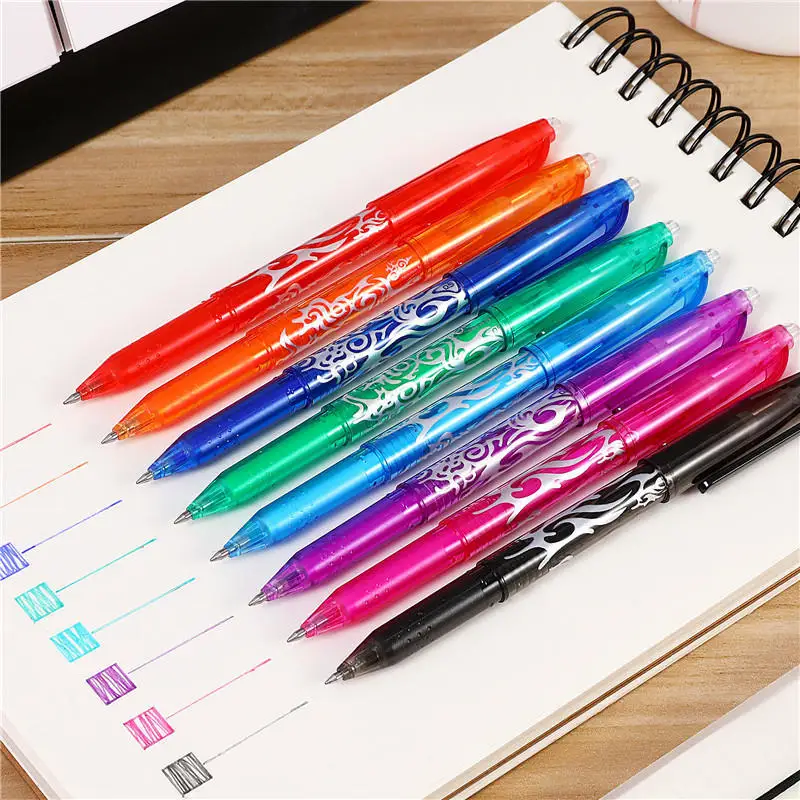 8 Colors Available Color Ink Bullet Tip 0.5MM Erasable Ballpoint Pen Highlighter Color Erasable Pen Cheaper
8 Colors Available Color Ink Bullet Tip 0.5MM Erasable Ballpoint Pen Highlighter Color Erasable Pen Cheaper