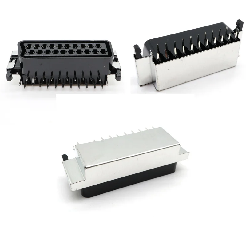 Телевизионная приставка с 21Pin way SCART Jack STB-Коннектор щитком двухрядный монтаж