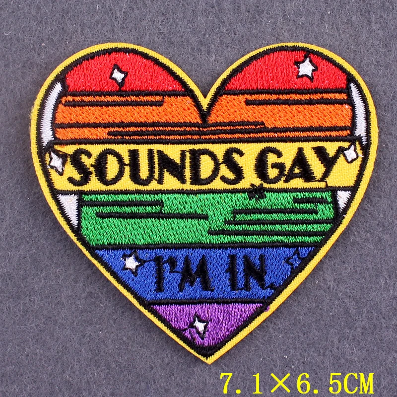 Naszywki LGBTQ+ tęczowe, termoprzylepne, haftowane - LGBT żelazko, odznaki na ubrania, plecak - Wianko - 11