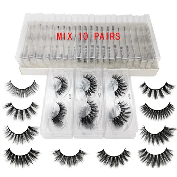 wholesale 3d mink false eyelashes 10 pairs fluffy wispy fake lashes natural long makeup lash extension in bulk 
wholesale 3d mink false eyelashes 10 pairs fluffy wispy fake lashes natural long makeup lash extension in bulk
