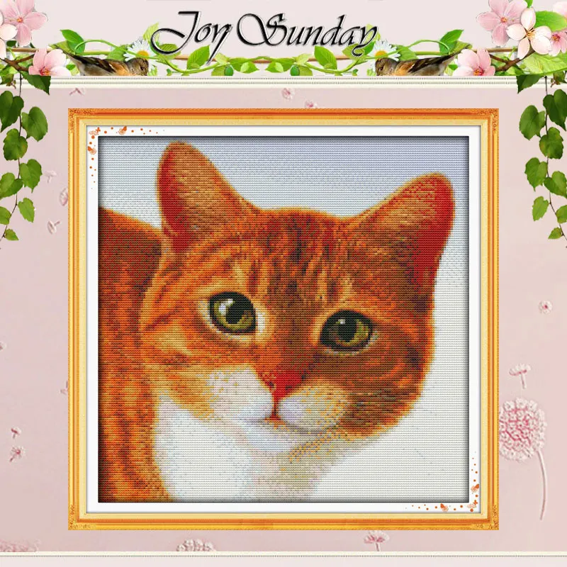 

Lovely Cat Patterns Counted Cross Stitch Set DIY 11CT 14CT 16CT Stamped DMC Cross-stitch Kit Embroidery Needlework Home Decor