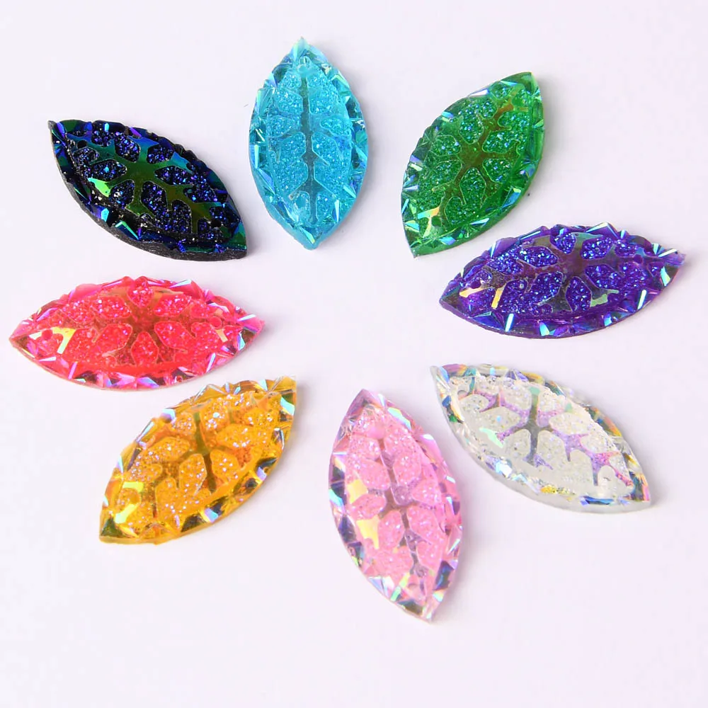 BOLIAO 40Pcs 11mm*23mm Marquise Shape Resin Flat Back Glue on Appliques/Wedding/Home Holiday Decoration Craft DIY R258
BOLIAO 40Pcs 11mm*23mm Marquise Shape Resin Flat Back Glue on Appliques/Wedding/Home Holiday Decoration Craft DIY R258