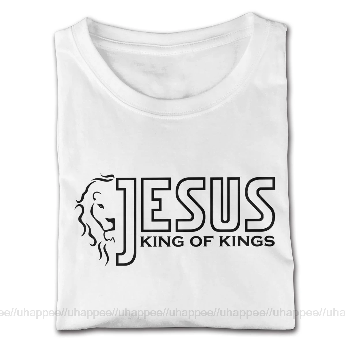Дешевая футболка с изображением Иисуса короля Мужская короткими рукавами и