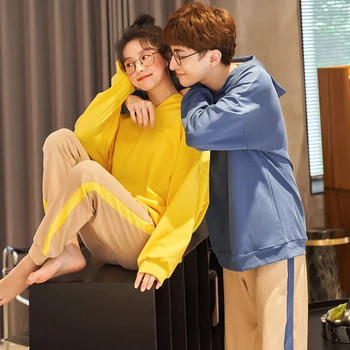 Couple Pajamas Set Spring And Autumn Cute Cartoon Women Pyjamas Plus Size M-3XL Long Sleeve Sleepwear Men Lounge Pijama
Couple Pajamas Set Spring And Autumn Cute Cartoon Women Pyjamas Plus Size M-3XL Long Sleeve Sleepwear Men Lounge Pijama