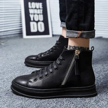 Popular Zip Men Walking Footwear Designer Leather Shoes For Male High Top Man Casual Sneaker Comfortable Casual Shoes For Men
Popular Zip Men Walking Footwear Designer Leather Shoes For Male High Top Man Casual Sneaker Comfortable Casual Shoes For Men