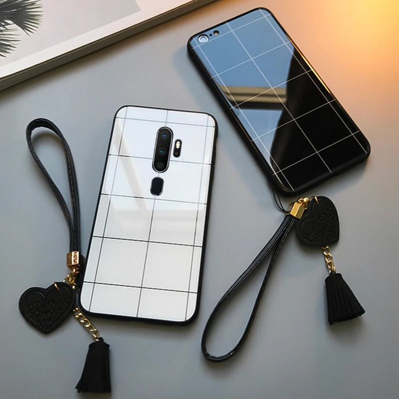 For Xiaomi Redmi 8 8A Note 8 Pro S2 K20 Case Free strap Lattice Line Glossy Hard Glass Cover For Redmi Note 8 k20 Pro Casing
For Xiaomi Redmi 8 8A Note 8 Pro S2 K20 Case Free strap Lattice Line Glossy Hard Glass Cover For Redmi Note 8 k20 Pro Casing