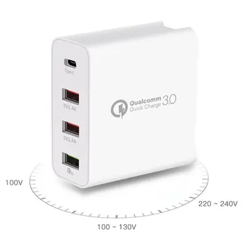 48W 4-Port Fast Charger Pd Type C Usb Charger For Samsung Iphone Huawei Tablet Qc 3.0 Fast Wall Charger Us Eu Uk Au Plug
48W 4-Port Fast Charger Pd Type C Usb Charger For Samsung Iphone Huawei Tablet Qc 3.0 Fast Wall Charger Us Eu Uk Au Plug