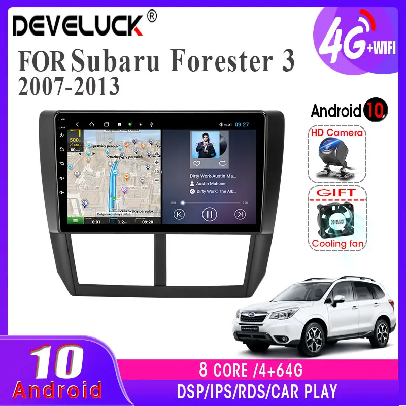 

Android 10.0 Car Radio For Subaru Forester 3 SH 2007-2013 2Din 4G+64G GPS Navigation DSP RDS Multimedia Video Player With Frame